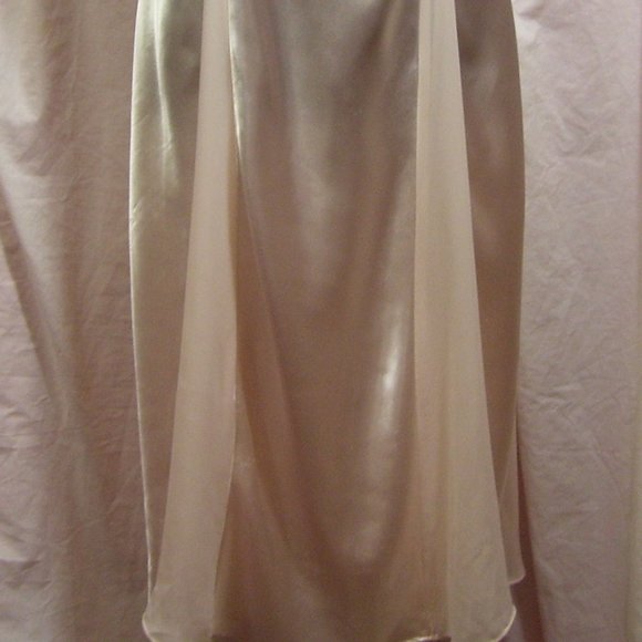 Alexandra Nicole Sexy Lacy Peach Satin Long Nightgown NWOT Size Small - Picture 5 of 5